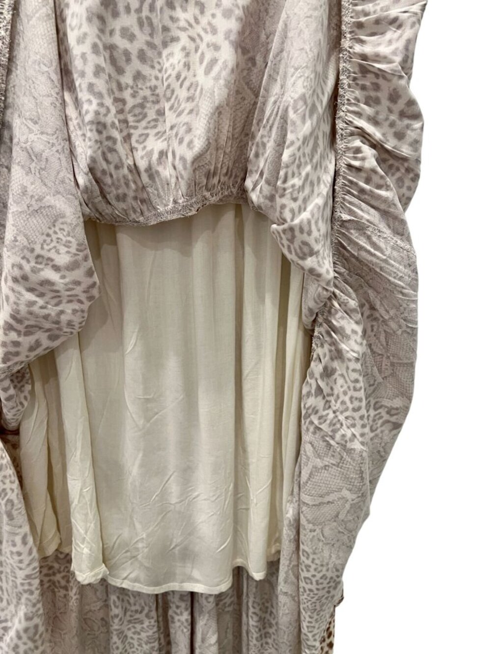 Olivaceous Beige Brown Mixed Animal Print Tiered Maxi Skirt NWT - Size S - Picture 5 of 9